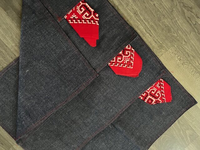 Denim Placemats with Bandana Napkin set of 4